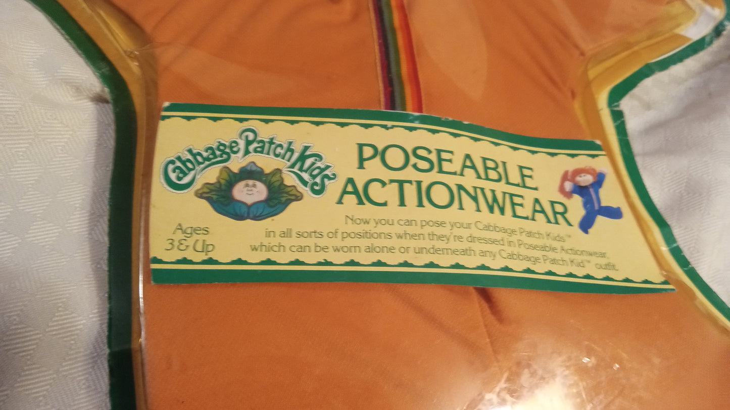 Vintage Coleco Cabbage Patch Kids Poseable Actionwear Jumpsuit (SKU 38231)