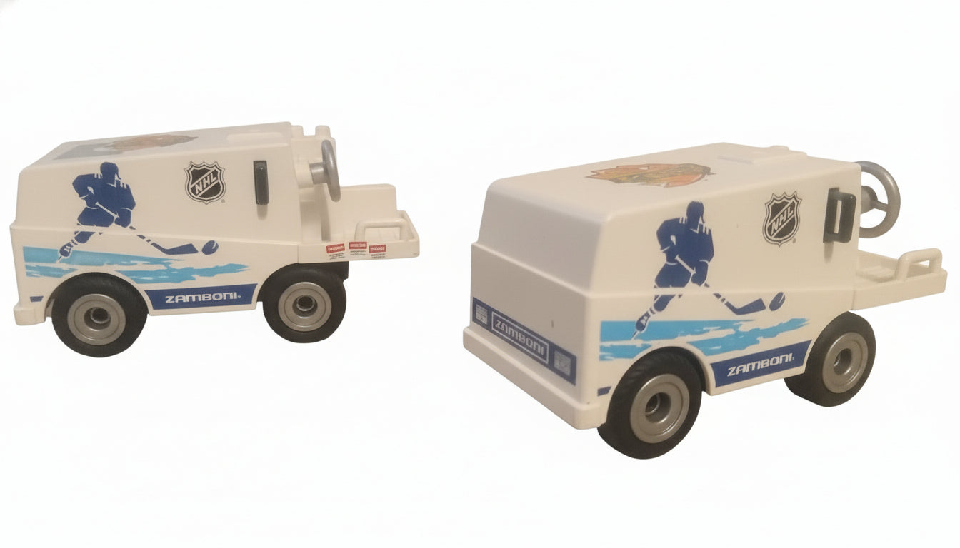 PLAYMOBIL NHL Chicago Blackhawks ZAMBONI Machine Duo (2) | Hockey Collectible Toy Set | FREE Priority Shipping & Insurance