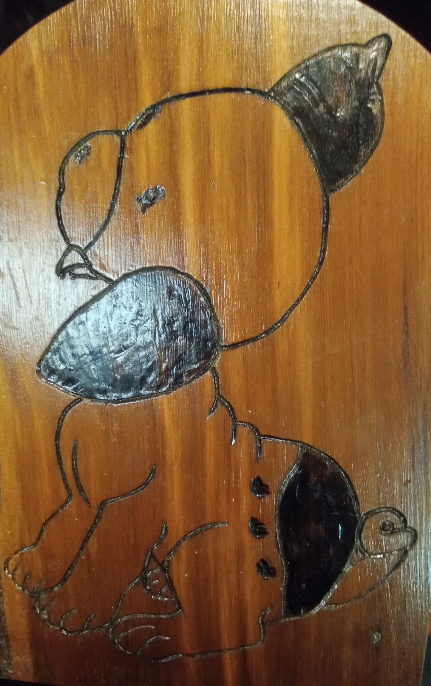 Best Friend & Napkins! Vintage Wood Puppy Napkin Holder - Rustic Cabin/Farmhouse Kitchen Kitsch