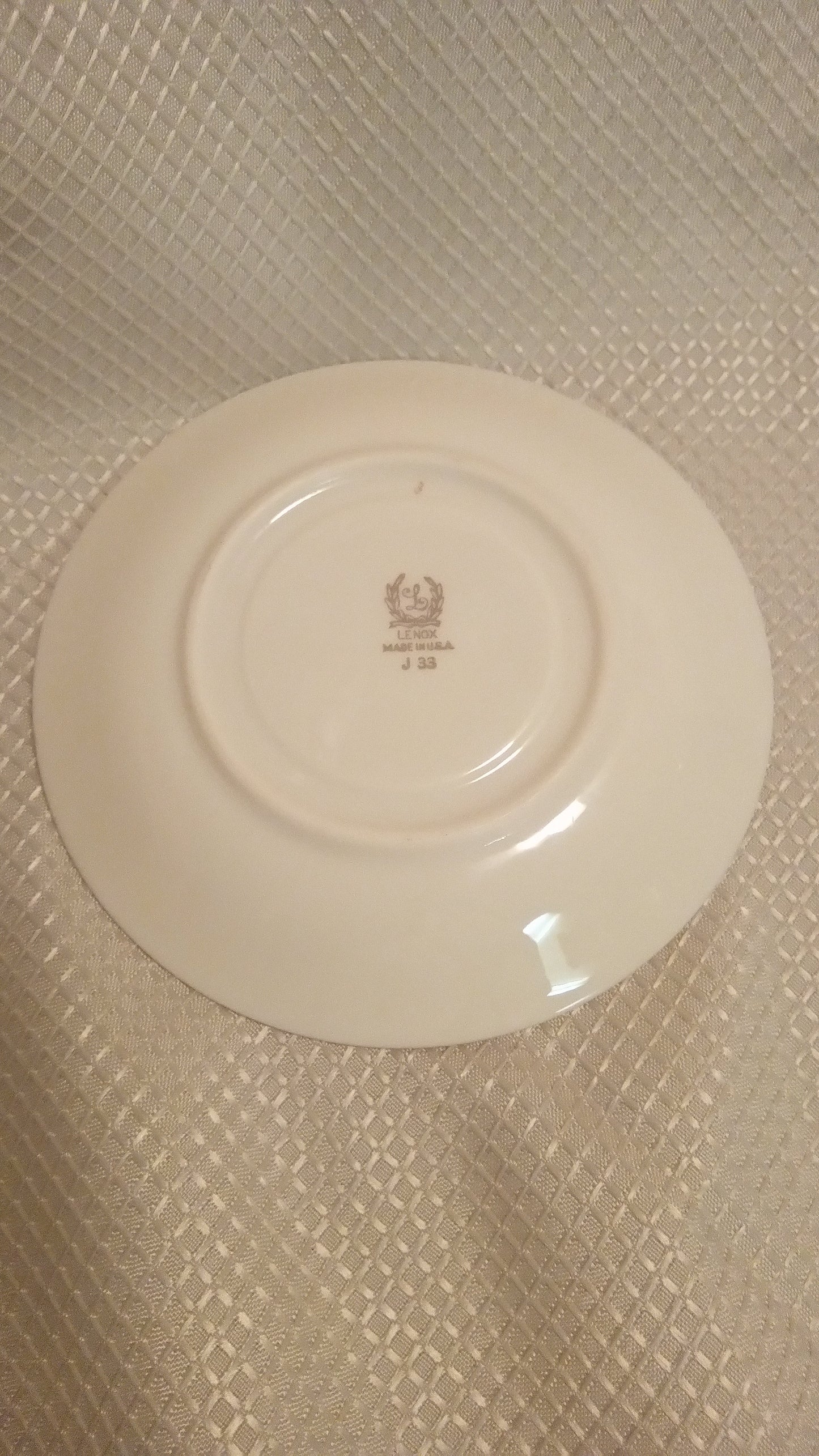 Mint! Lenox Tuxedo Saucer J33 Real Gold Band - Vintage U.S.A.