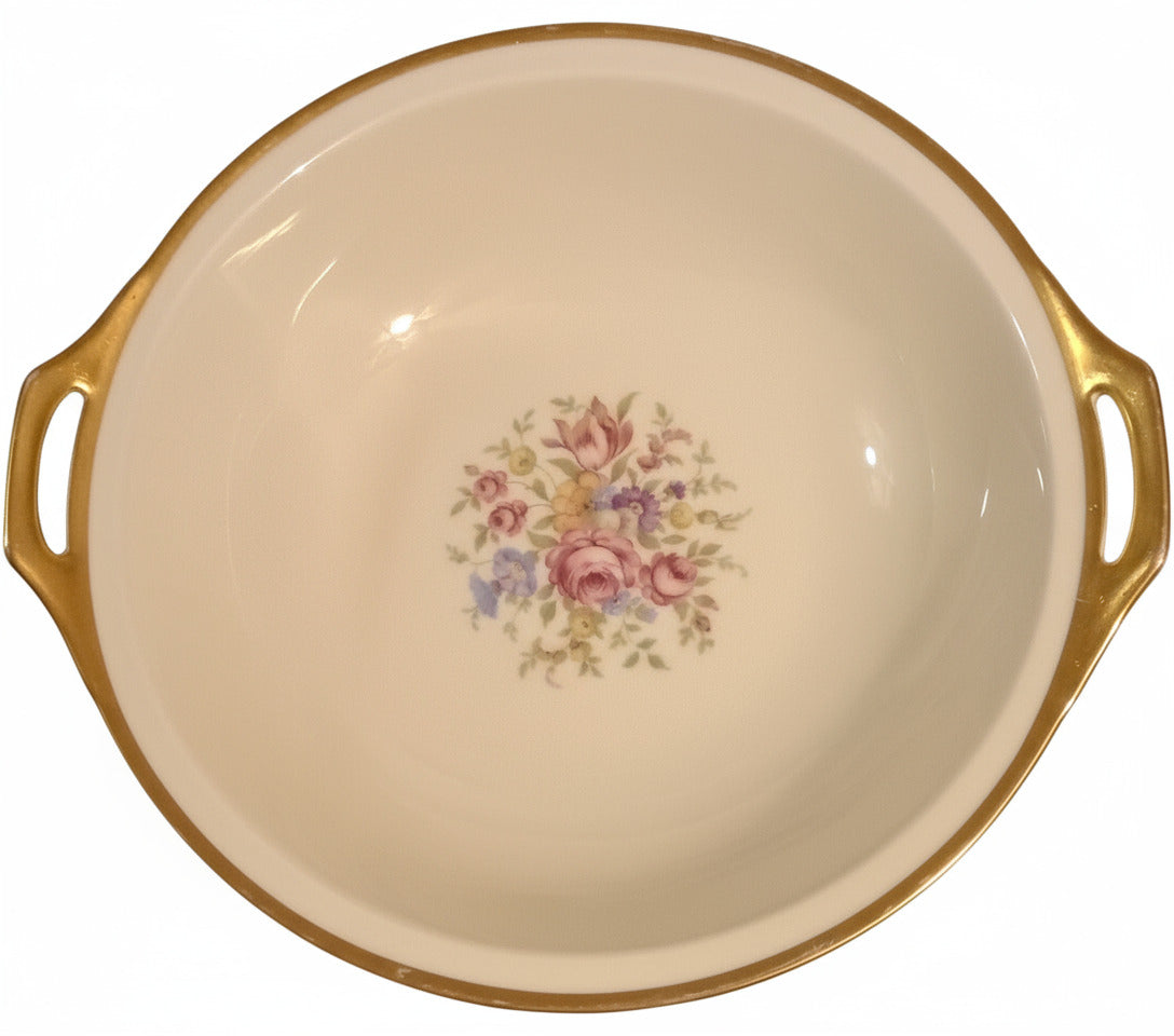 Thomas Bavaria Floral Serving Bowl | 'Sweetheart Bouquet' Porcelain Dish | Gold Trimmed Vegetable Server | Mid-Century Germany (1938-1950s)