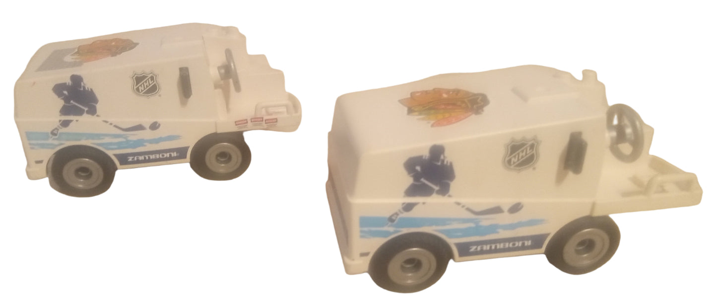 PLAYMOBIL NHL Chicago Blackhawks ZAMBONI Machine Duo (2) | Hockey Collectible Toy Set | FREE Priority Shipping & Insurance