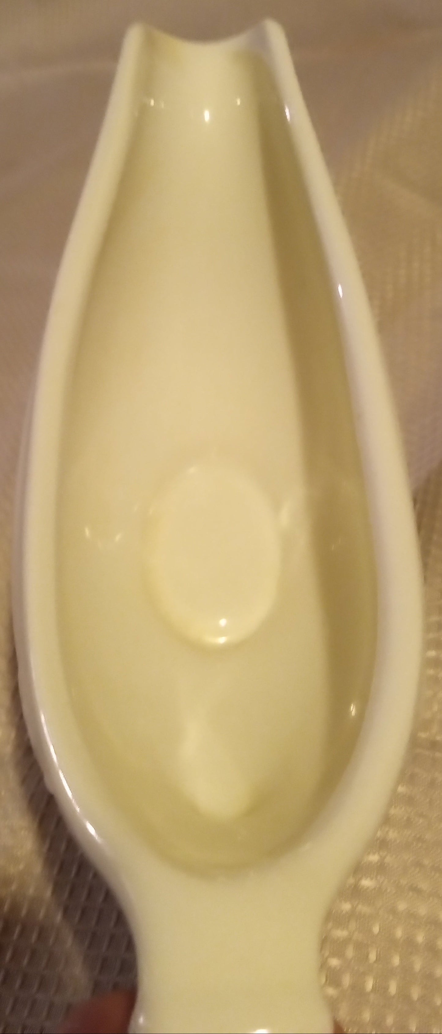 Vintage HALL China White Ceramic Gravy Boat Mid-Century Modern Diner Ware USA