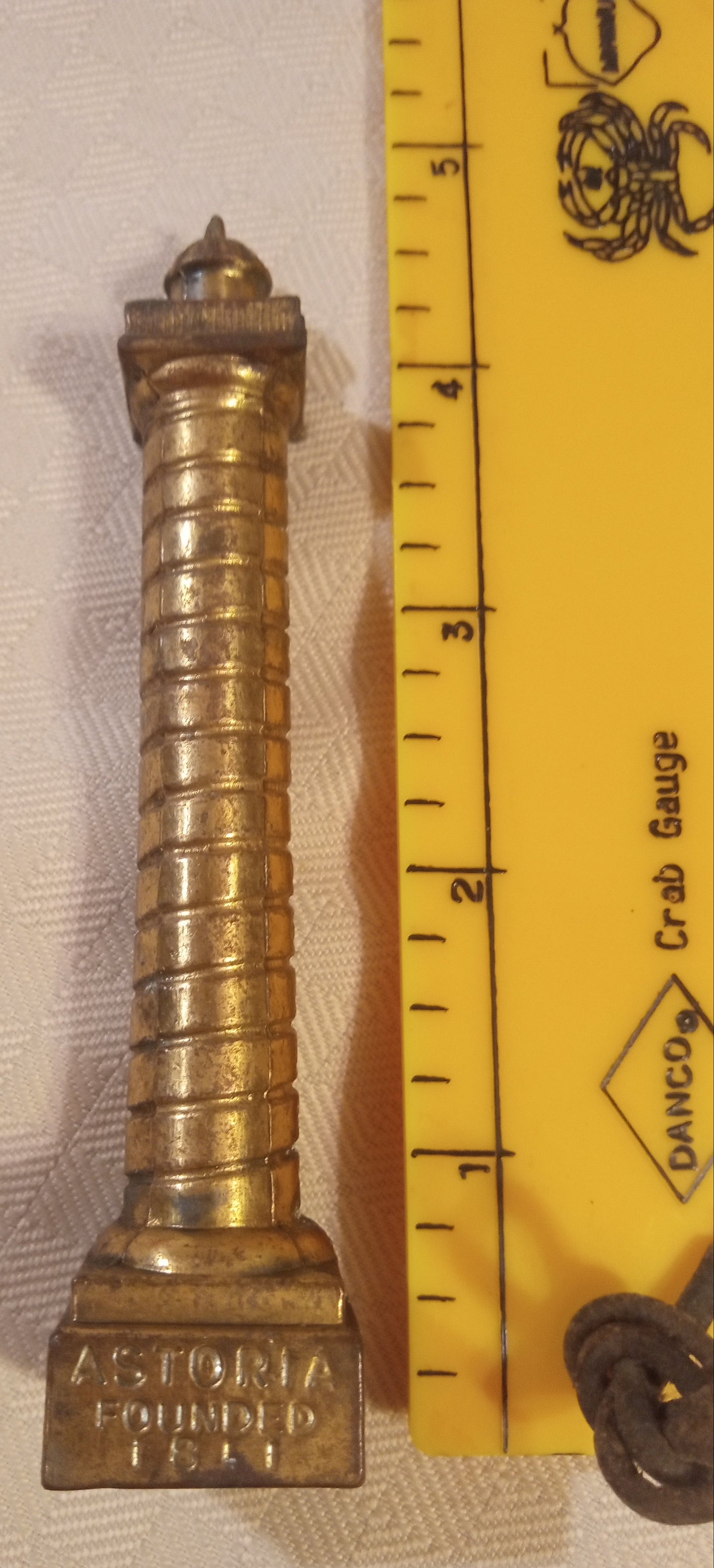 Rare Vintage Brass Astoria Column Souvenir - Oldest City in the West