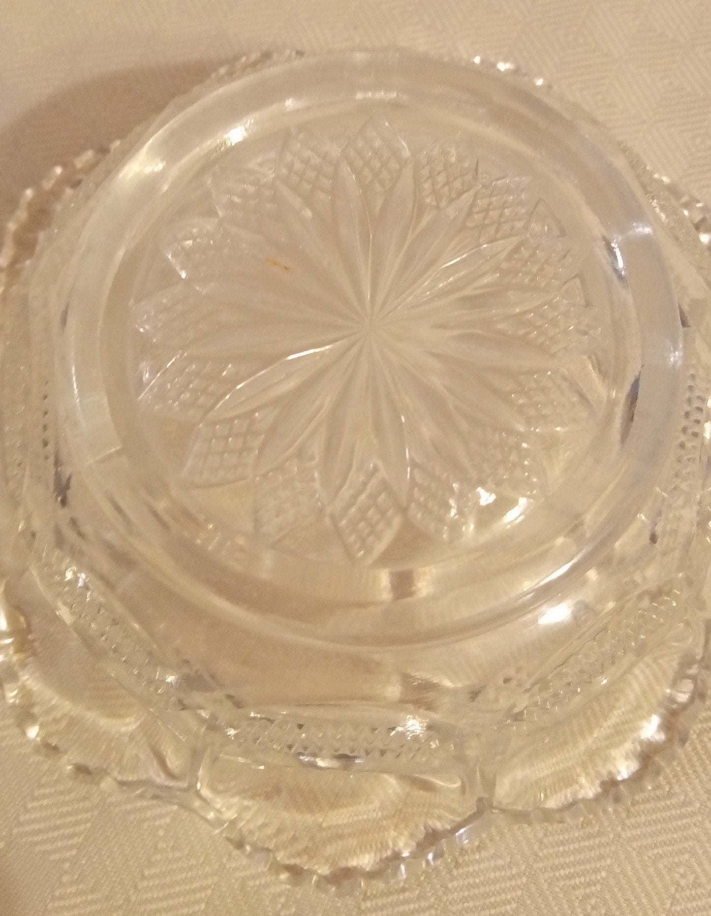 Antique EAPG US Glass “Oregon” Beaded Loop Berry Bowl (c. 1901) | Rare Mint No. 15073 | 4.5” States Series Sawtooth Rim | Edwardian Pressed Glass Survivor