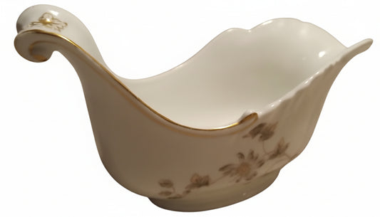 STEAL! Antique Limoges CFH GDM Gravy Boat (1882-1900), Gold Floral Sauce Boat, RARE French Porcelain