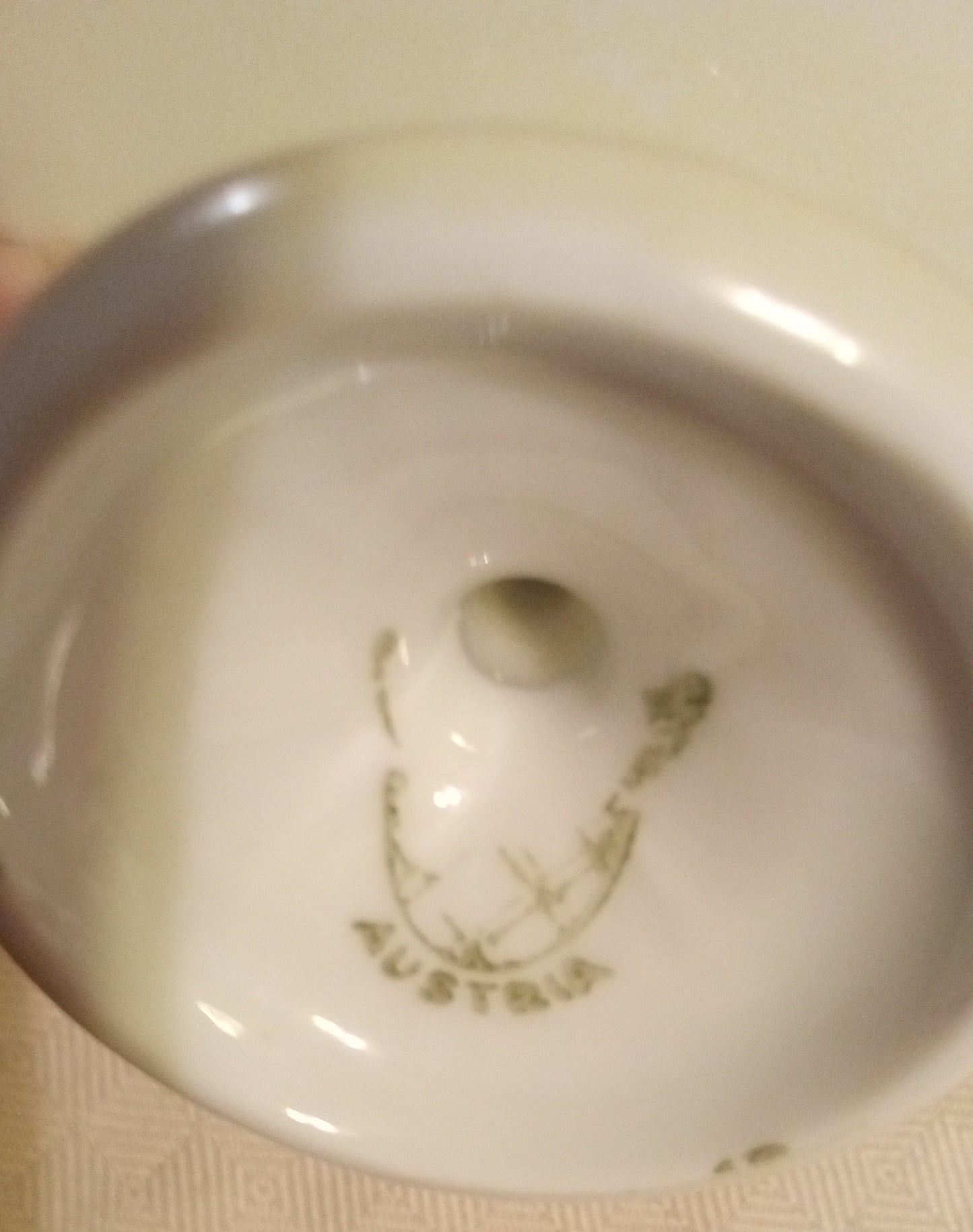 Antique Austrian Porcelain Pedestal Comport | Edwardian Pink Roses Gold Trim | Single Candy Dish, Near-Mint with Patina