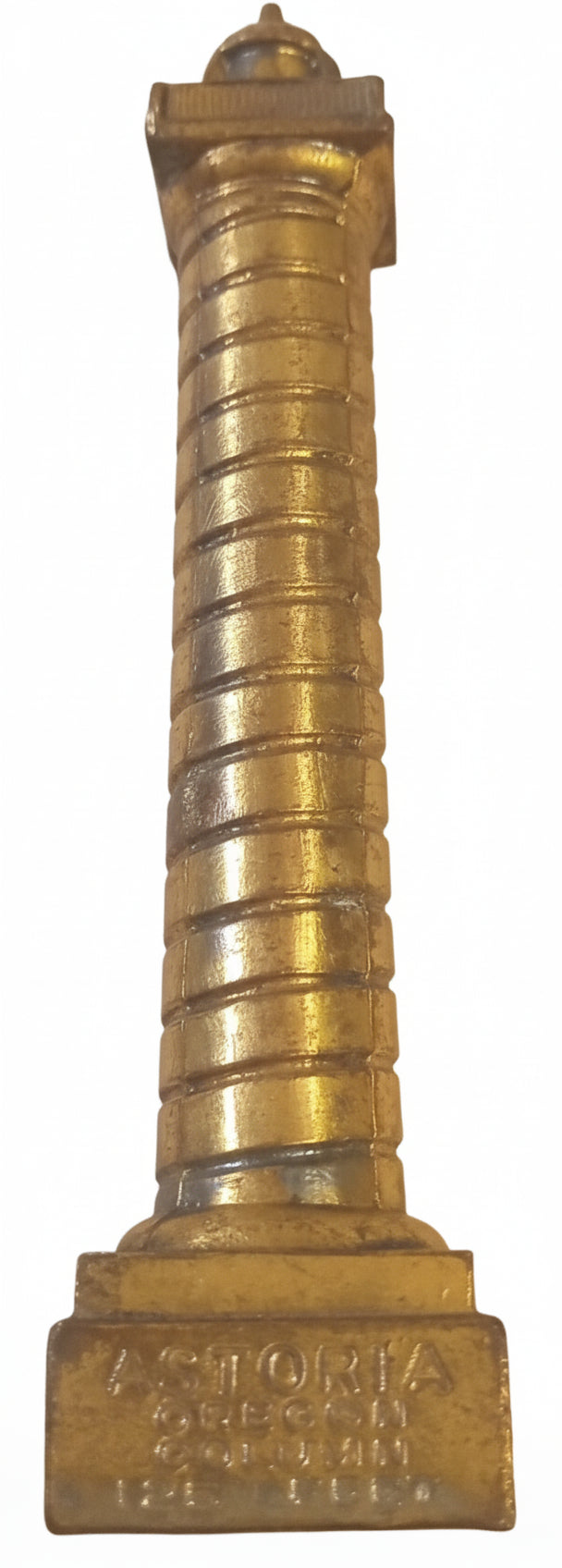 Rare Vintage Brass Astoria Column Souvenir - Oldest City in the West