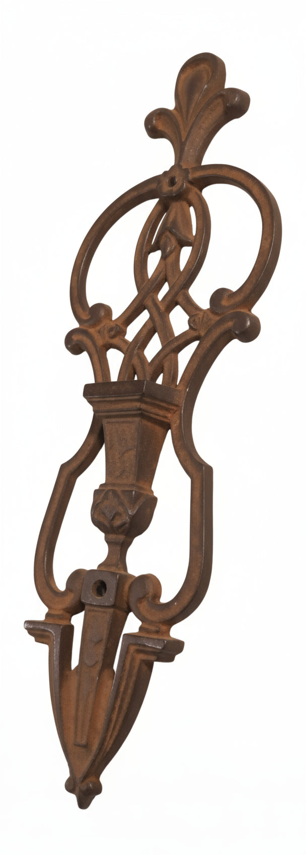 Vintage Ornate Cast Iron Drawer Pull Handle Escutcheon Victorian Style Hardware