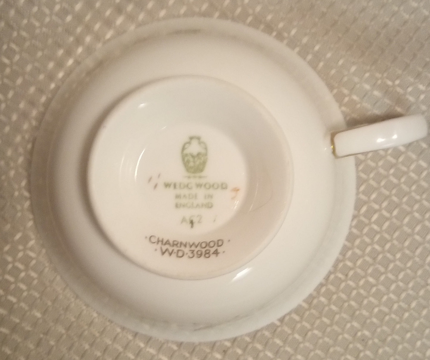 Single Wedgwood Charnwood Tea Cup (WD3984) - Cup Only Replacement Piece, English Bone China, Floral & Gold