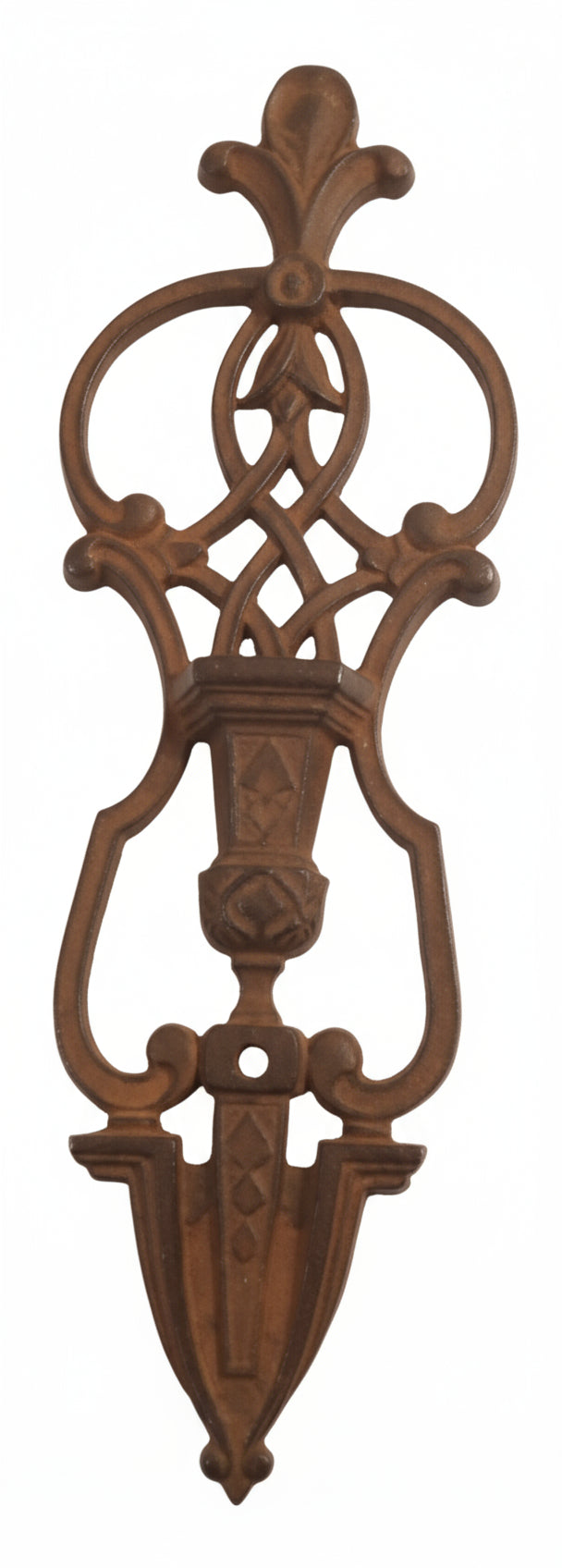 Vintage Ornate Cast Iron Drawer Pull Handle Escutcheon Victorian Style Hardware