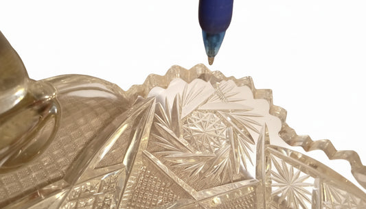 125+ Year Old American Brilliant Cut Glass Nappy Dish | Antique Crystal Serving Bowl with Handle | Rare Early 1900s ABP Collector’s Gem