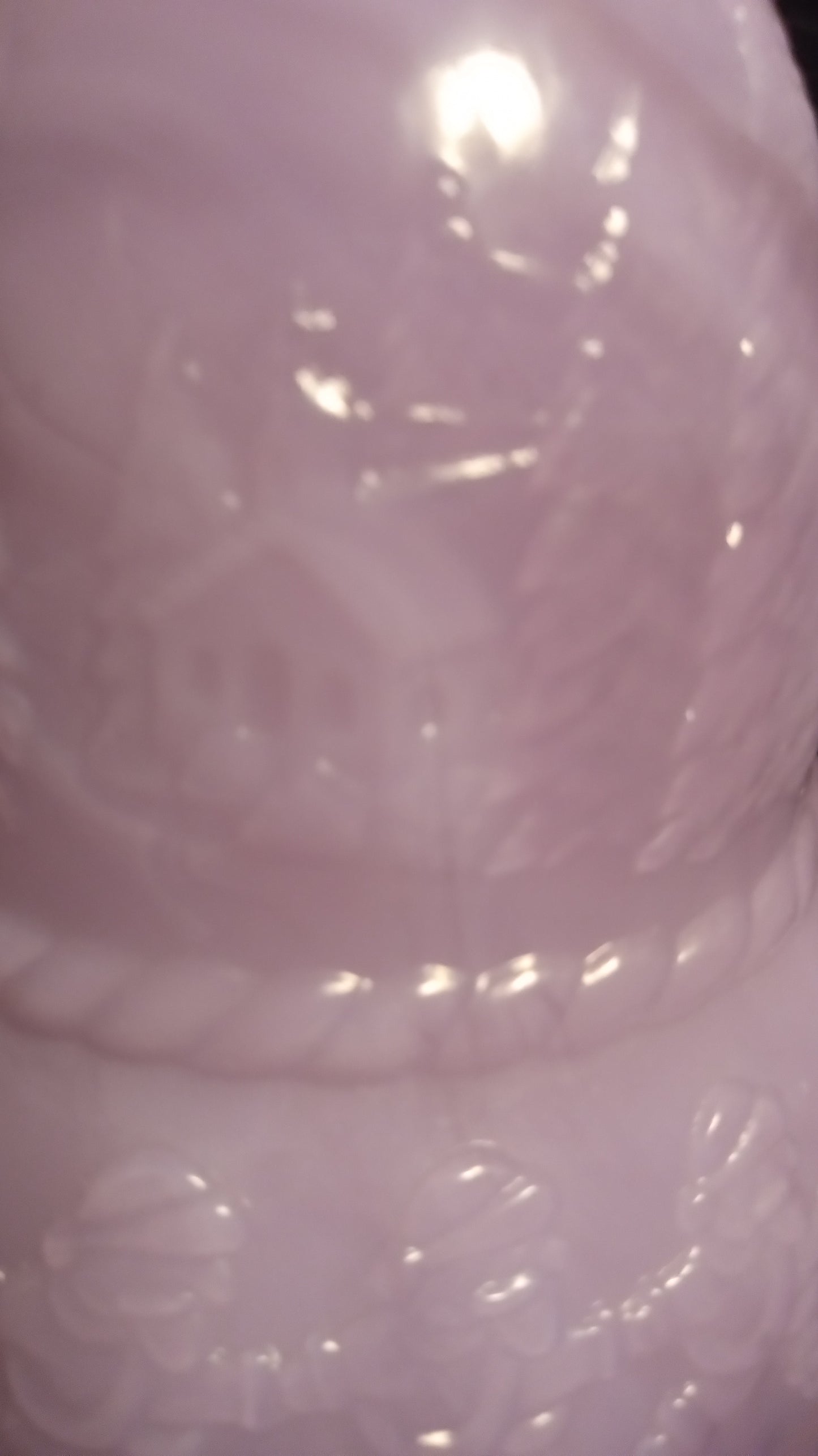 Vintage Purple Slag Glass Christmas Bell - Lavender Winter Scene Figural Art Glass