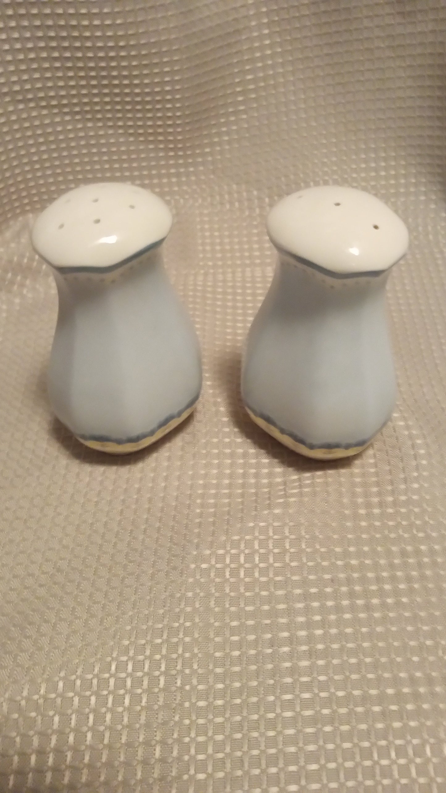 Listing Title: Pristine Lenox Provencal Sky Salt & Pepper Shaker Set - Vintage Blue China