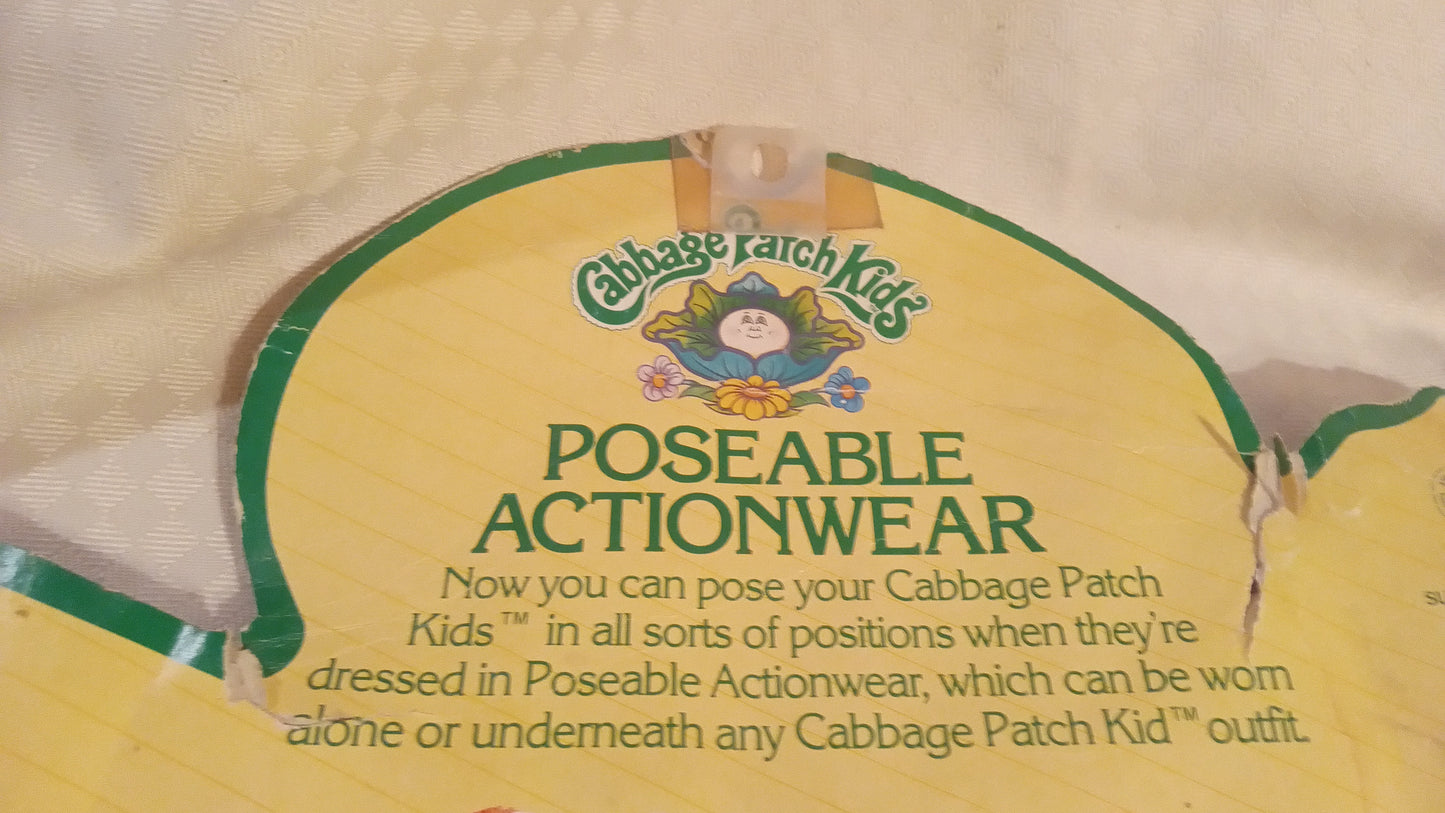 Vintage Coleco Cabbage Patch Kids Poseable Actionwear Jumpsuit (SKU 38231)