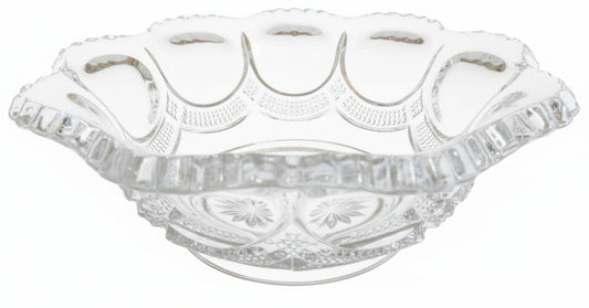 Antique EAPG US Glass “Oregon” Beaded Loop Berry Bowl (c. 1901) | Rare Mint No. 15073 | 4.5” States Series Sawtooth Rim | Edwardian Pressed Glass Survivor