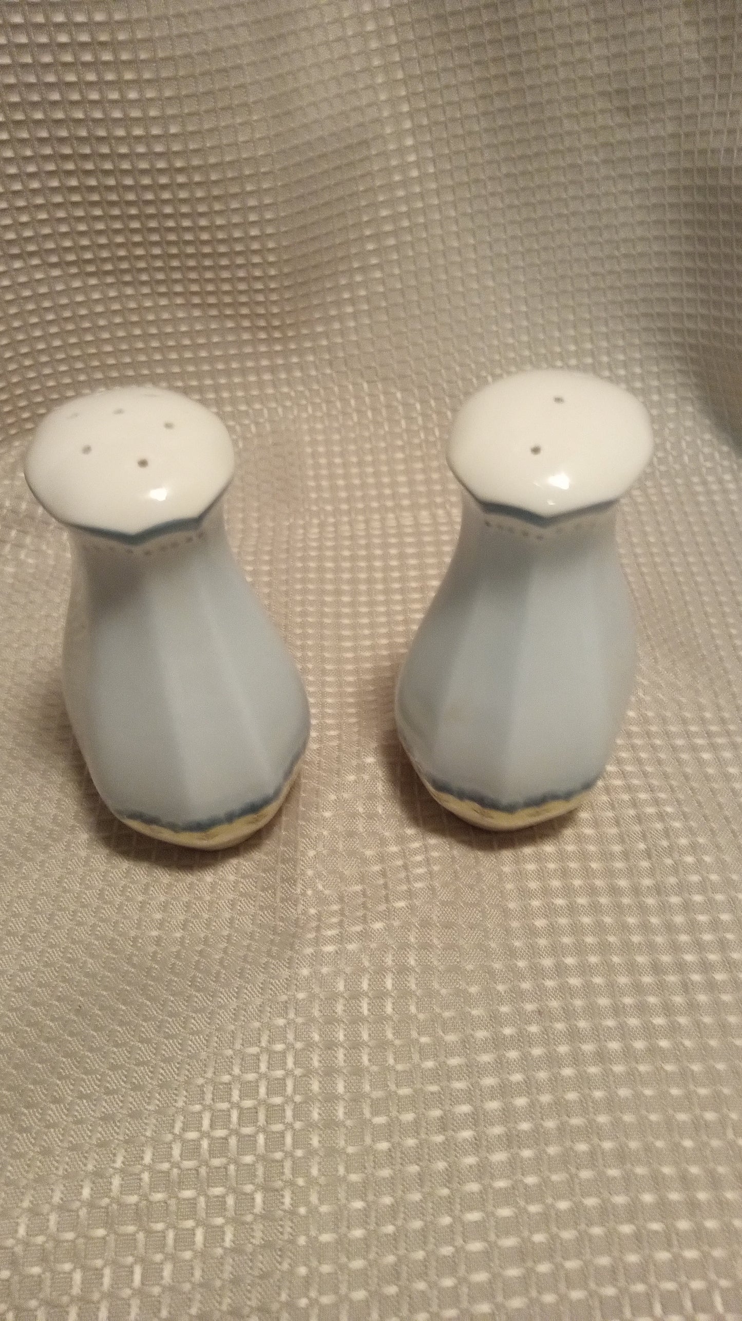 Listing Title: Pristine Lenox Provencal Sky Salt & Pepper Shaker Set - Vintage Blue China