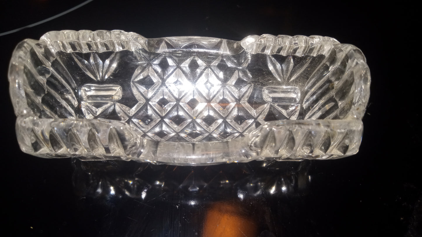 Antique Flint Glass Master Salts      (Set of 2)  c1850s