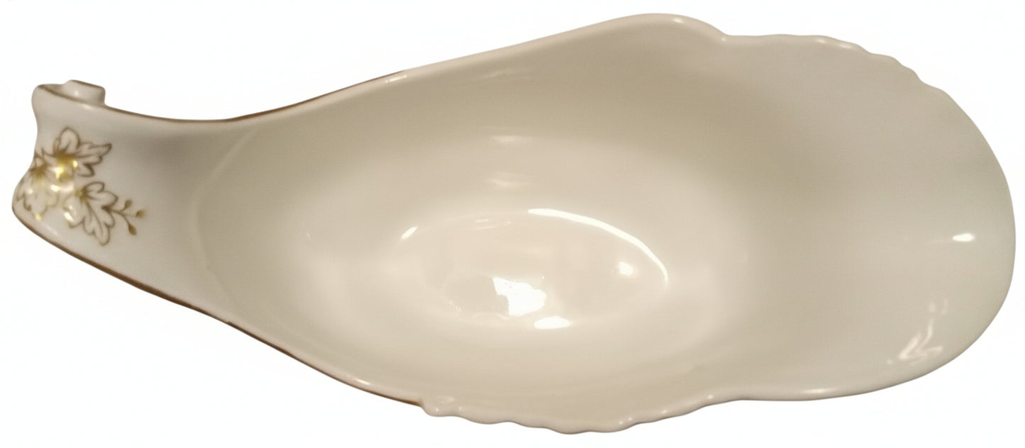 STEAL! Antique Limoges CFH GDM Gravy Boat (1882-1900), Gold Floral Sauce Boat, RARE French Porcelain