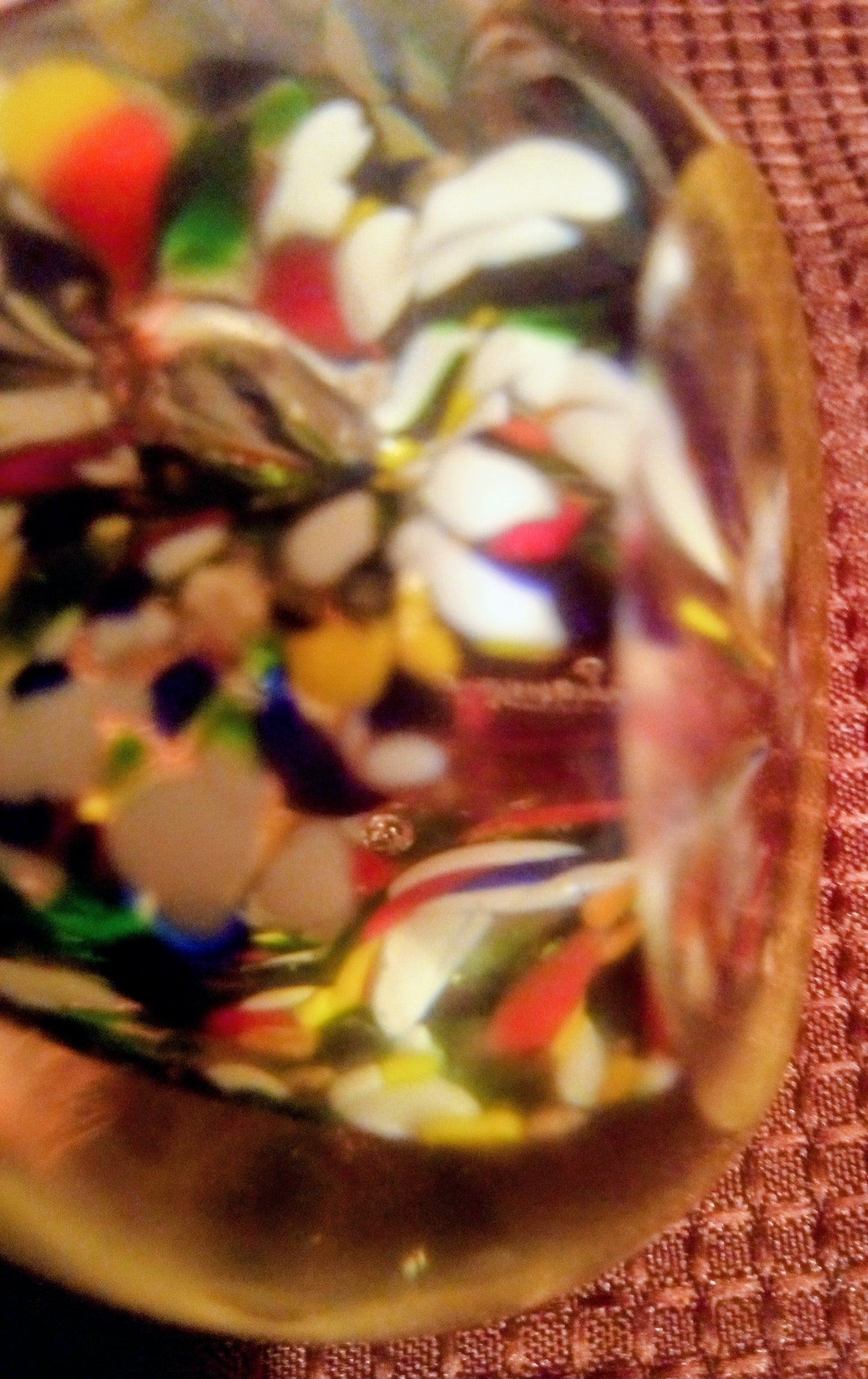 Vibrant Confetti Millefiori Glass Paperweight Art