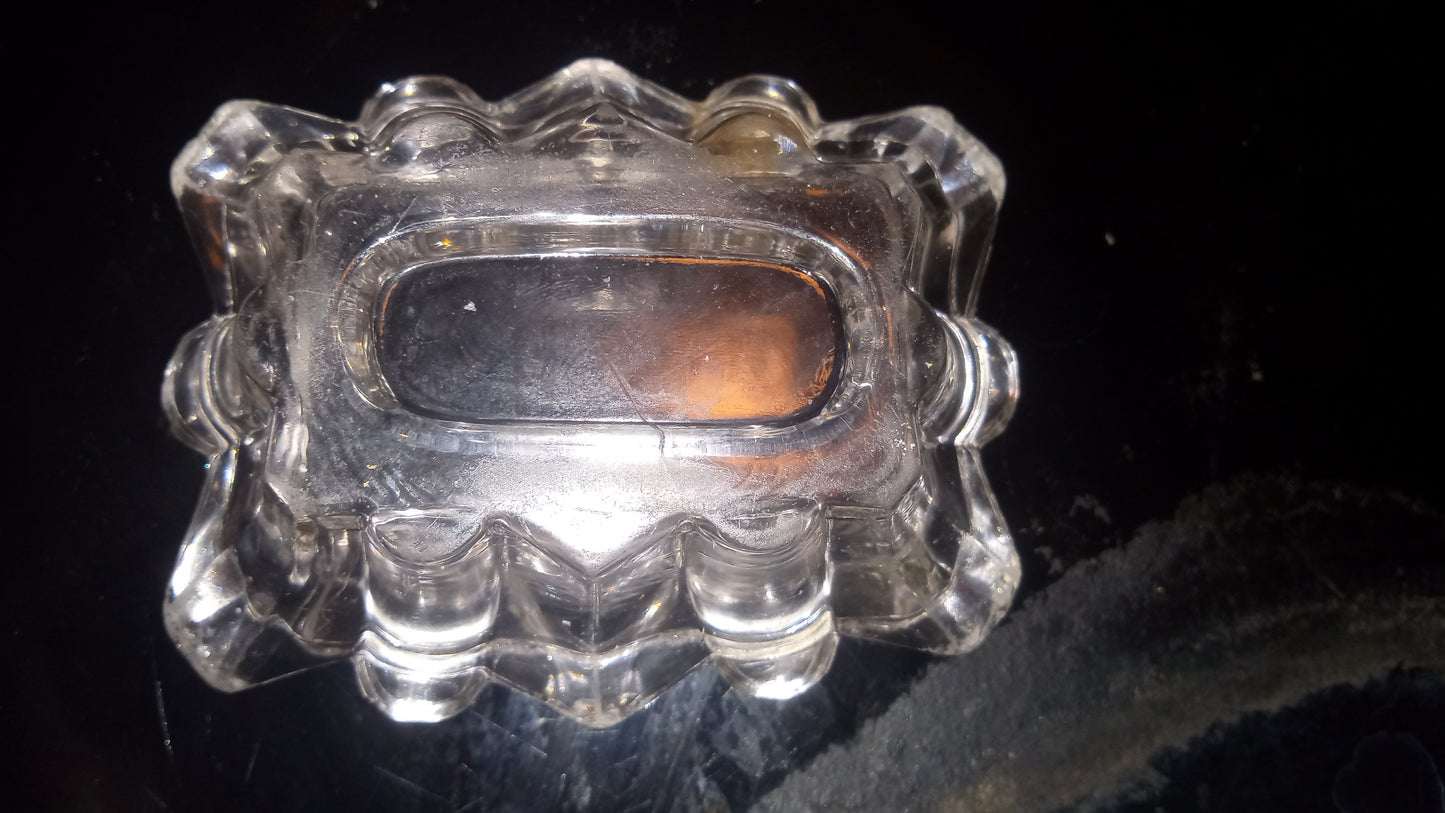 Antique Flint Glass Master Salts      (Set of 2)  c1850s