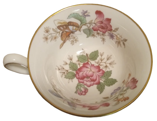 Single Wedgwood Charnwood Tea Cup (WD3984) - Cup Only Replacement Piece, English Bone China, Floral & Gold